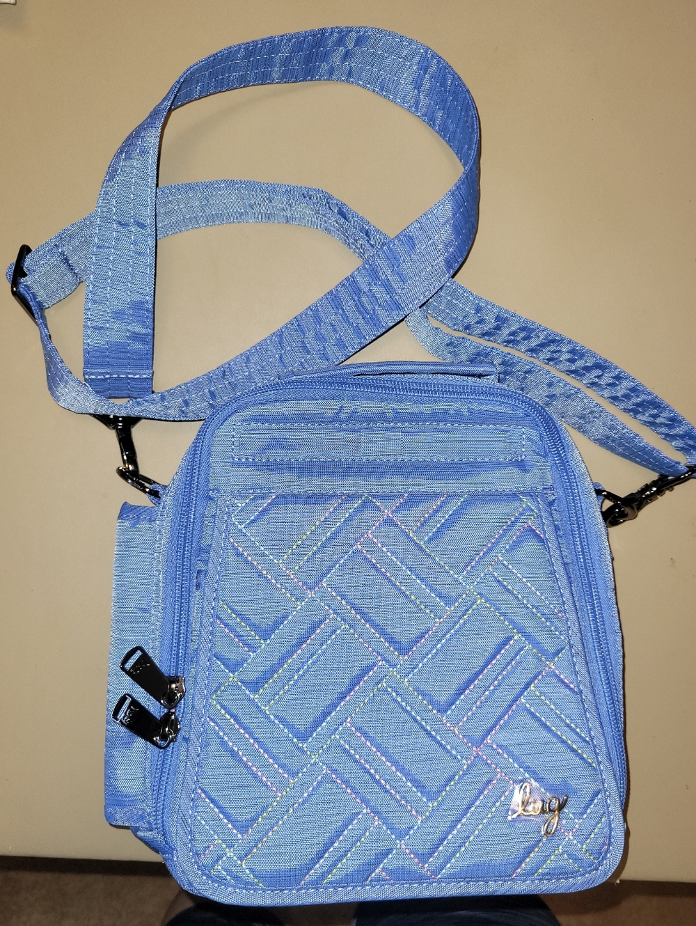 NWOT-Lug Flapper SE Convertible Crossbody. Blue